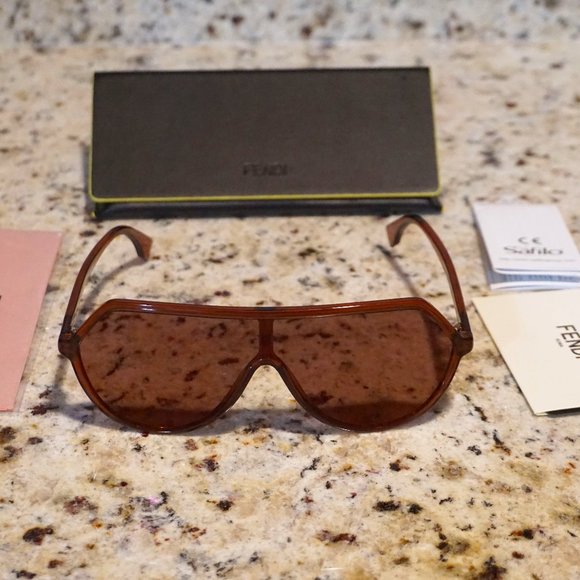 Fendi men sunglasses FF 0377/S 09Q0L brown frame grey lenses